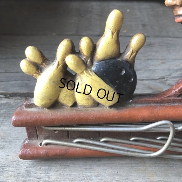 画像3: 50s Vintage Bowling Tie Belt Holder Wall Rack (M591)