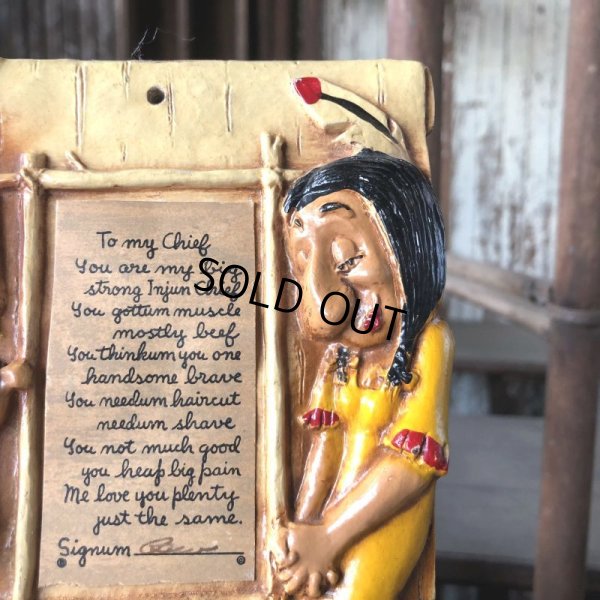 画像4: To My Chief... Vintage Mad Indian Motif Wall Decor Plaque (M592)