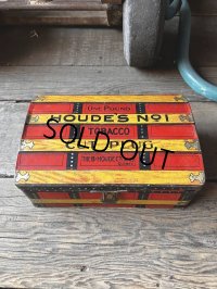 Antique Advertising HOUDE'S Co. NO.1 Cut Plug Tobacco Trunk Tin Box (M601)