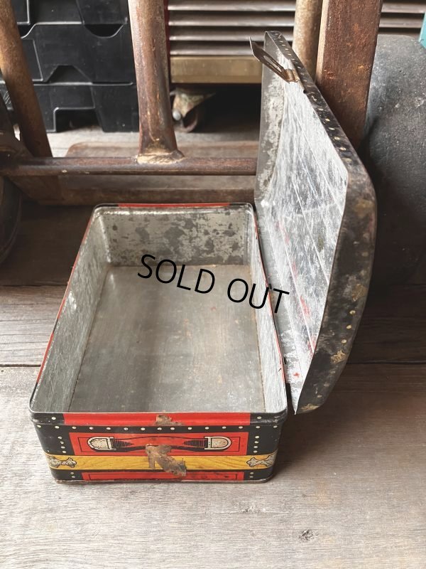 画像5: Antique Advertising HOUDE'S Co. NO.1 Cut Plug Tobacco Trunk Tin Box (M601)