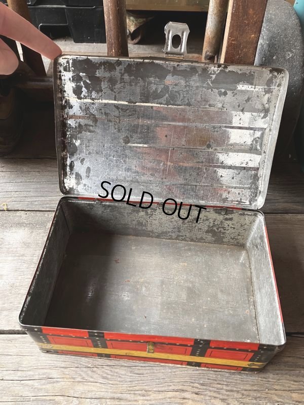 画像8: Antique Advertising HOUDE'S Co. NO.1 Cut Plug Tobacco Trunk Tin Box (M601)