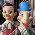 画像6: Vintage Gund Hand Puppet Doll Disney Pinocchio &  Jiminy Cricket SET (M605)