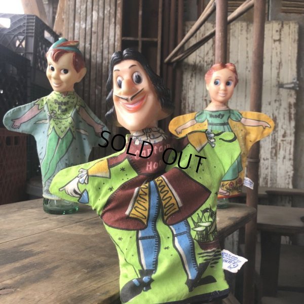 画像21: Vintage Gund Hand Puppet Doll Disney Peter Pan , Wendy , Captain Hook SET (M603)