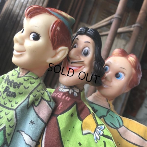 画像8: Vintage Gund Hand Puppet Doll Disney Peter Pan , Wendy , Captain Hook SET (M603)