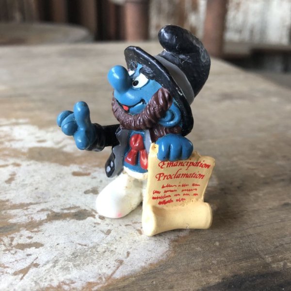 画像1: Vintage Smurf PVC  Lincoln (M608)