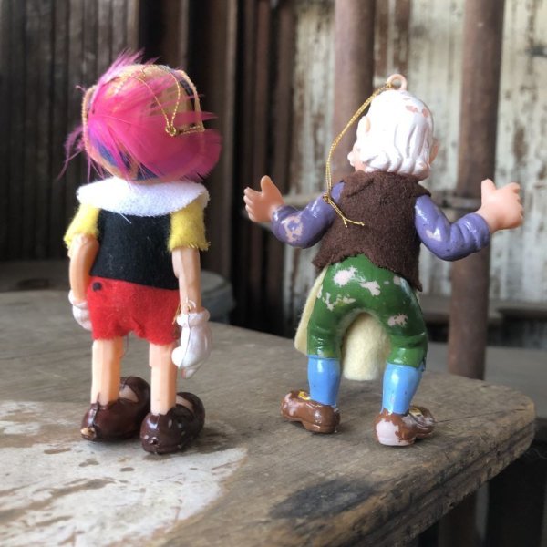 画像4: Vintage Disney Pinocchio & Geppetto Ornament SET (M616)