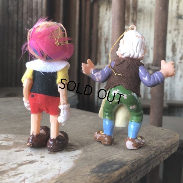 画像4: Vintage Disney Pinocchio & Geppetto Ornament SET (M616) 