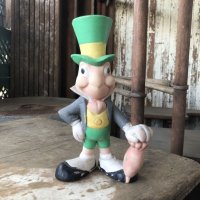Vintage Disney Pinocchio Jiminy Cricket Rubber Doll (M615) 
