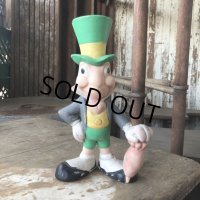 Vintage Disney Pinocchio Jiminy Cricket Rubber Doll (M615) 