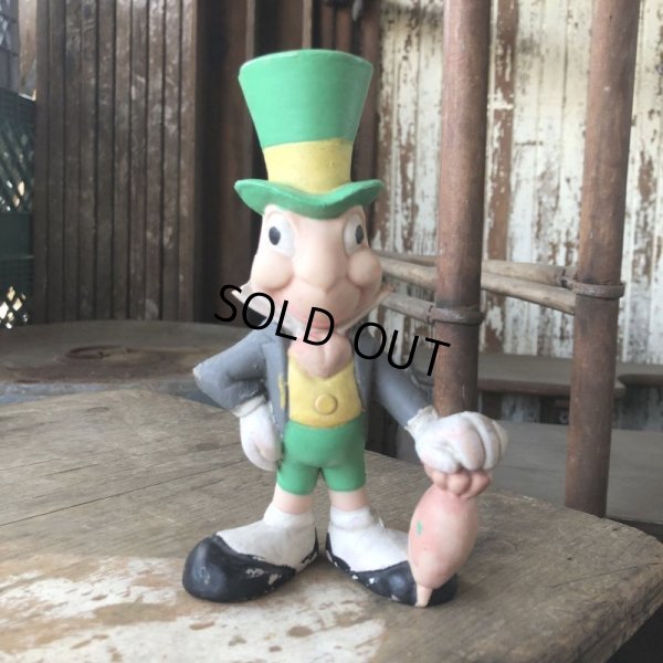 画像1: Vintage Disney Pinocchio Jiminy Cricket Rubber Doll (M615) 