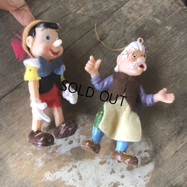 画像8: Vintage Disney Pinocchio & Geppetto Ornament SET (M616) 