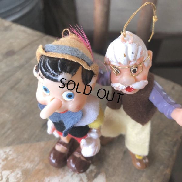 画像7: Vintage Disney Pinocchio & Geppetto Ornament SET (M616) 