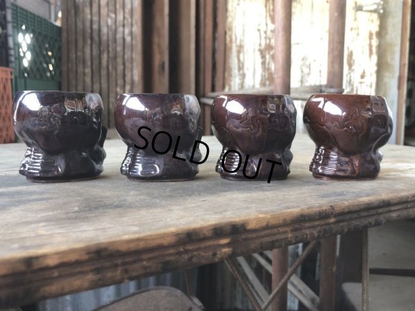画像15: 50s Vintage SKULL " LAY OFF " Poison Decanter Bottle w/Shot Glass (B619)