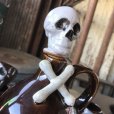 画像24: 50s Vintage SKULL " LAY OFF " Poison Decanter Bottle w/Shot Glass (B618)