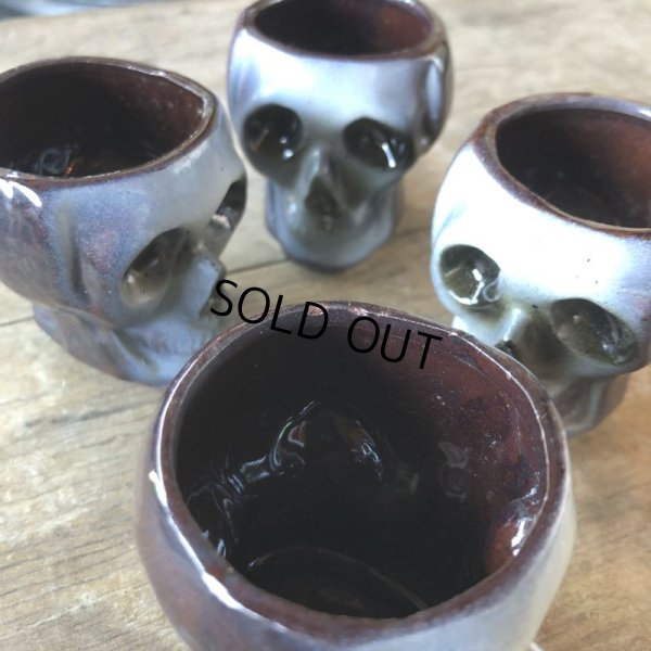 画像22: 50s Vintage SKULL " LAY OFF " Poison Decanter Bottle w/Shot Glass (B619)