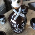 画像4: 50s Vintage SKULL " LAY OFF " Poison Decanter Bottle w/Shot Glass (B619)