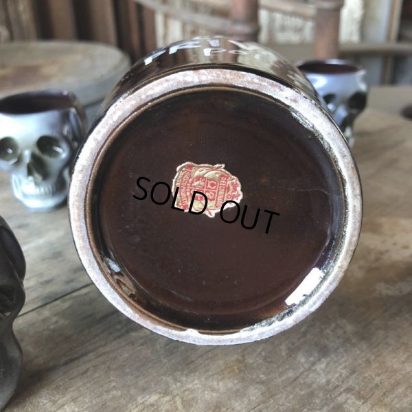 画像9: 50s Vintage SKULL " LAY OFF " Poison Decanter Bottle w/Shot Glass (B619)