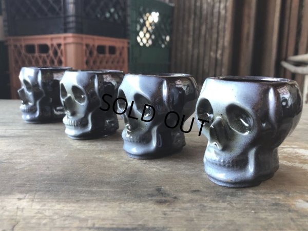 画像12: 50s Vintage SKULL " LAY OFF " Poison Decanter Bottle w/Shot Glass (B619)