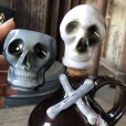 画像27: 50s Vintage SKULL " LAY OFF " Poison Decanter Bottle w/Shot Glass (B619)