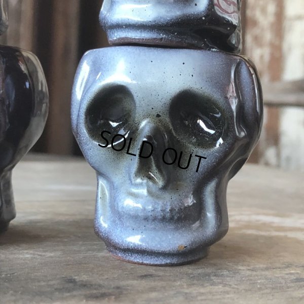画像19: 50s Vintage SKULL " LAY OFF " Poison Decanter Bottle w/Shot Glass (B619)