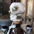 画像23: 50s Vintage SKULL " LAY OFF " Poison Decanter Bottle w/Shot Glass (B619)