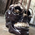 画像15: 50s MADE IN JAPAN Skull w/Glasses Ceramic Ashtray (M621)