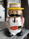 Vintage Advertising Trunz Butcher Ceramic Coin Bank Brooklyn N.Y (M624)