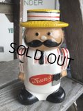 Vintage Advertising Trunz Butcher Ceramic Coin Bank Brooklyn N.Y (M624)