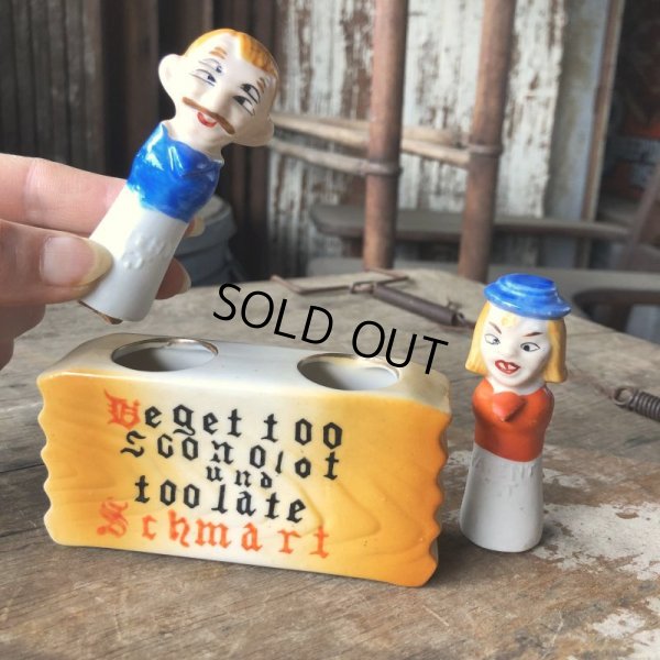 画像7: Vintage 4 Four Eyed Couples Nodder Salt and Pepper Shakers (B633)