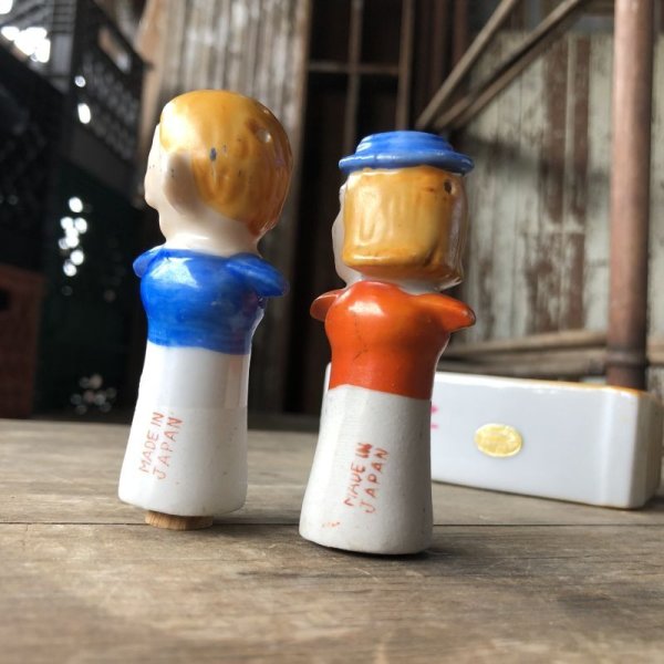 画像12: Vintage 4 Four Eyed Couples Nodder Salt and Pepper Shakers (B633)