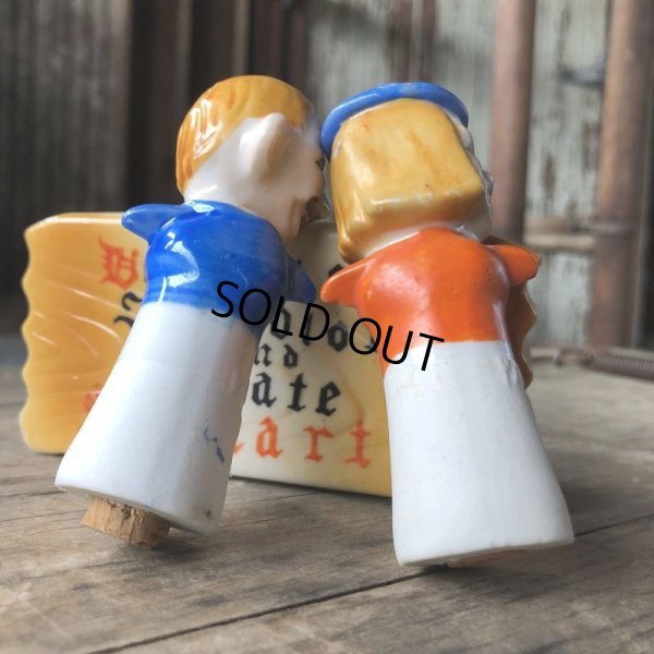 画像11: Vintage 4 Four Eyed Couples Nodder Salt and Pepper Shakers (B633)