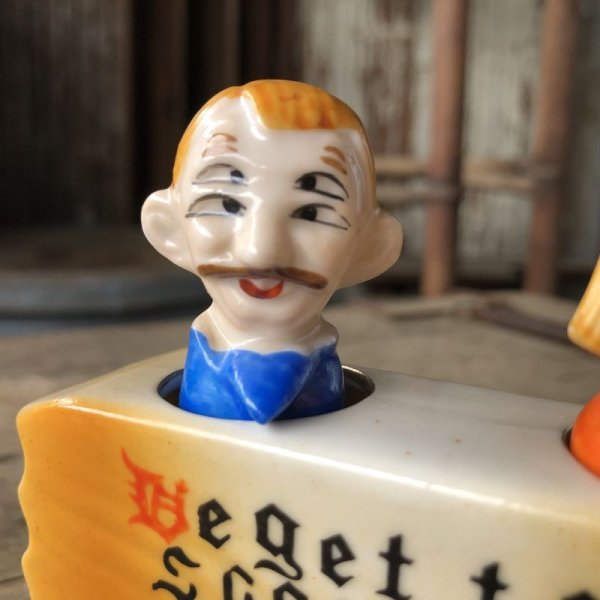 画像14: Vintage 4 Four Eyed Couples Nodder Salt and Pepper Shakers (B633)