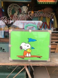 60s Vintage Snoopy Peanuts Gang Metal Trunk Suitcase (M635)
