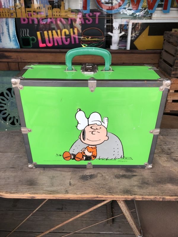 画像3: 60s Vintage Snoopy Peanuts Gang Metal Trunk Suitcase (M635)