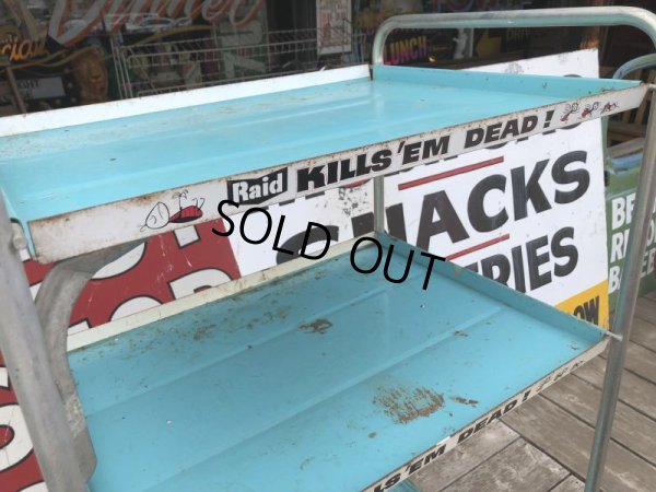 画像5: 【店舗引き取り限定】 Vintage Advertising JOHNSON & SON Raid Store Display Shelf Metal Rack (M641)