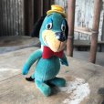 画像1: 60s Vintage Hanna Barbara Huckleberry Hound Velveteen Stuffed (M644) (1)