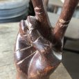 画像7: 70s Vintage Wooden Hand Peace Sign Ornament (M646)