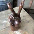 画像5: 70s Vintage Wooden Hand Peace Sign Ornament (M646)