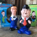 60s Vintage Laurel and Hardy Lakeside DANCING TOY Wind Up Set (M648)