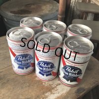 Vintage Pabst Blue Ribbon Beer Cans 6 PACK (M660) 