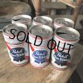 Vintage Pabst Blue Ribbon Beer Cans 6 PACK (M661) 