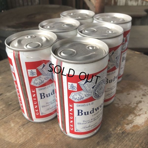 画像6: Vintage Budweiser Beer Cans 6 PACK (M656) 