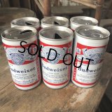 Vintage Budweiser Beer Cans 6 PACK (M657) 