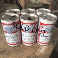 Vintage Budweiser Beer Cans 6 PACK (M657) 