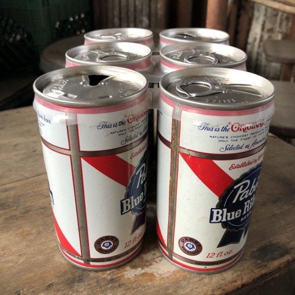 画像6: Vintage Pabst Blue Ribbon Beer Cans 6 PACK (M661) 