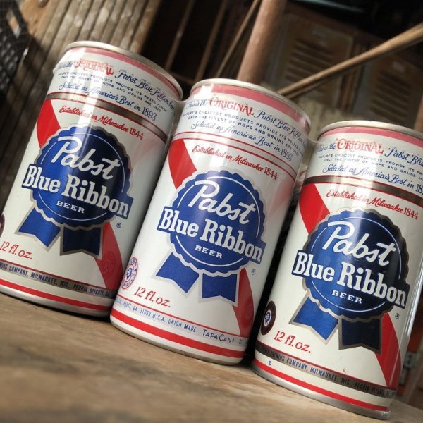 画像3: Vintage Pabst Blue Ribbon Beer Cans 6 PACK (M661) 