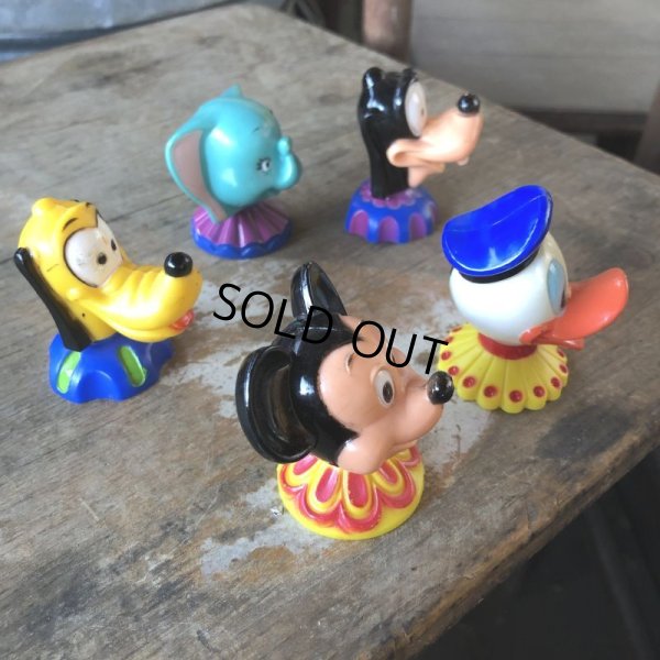 画像4: 80s Vintage Disney Mickey Donald Goofy Pluto Dumbo Topper Set (M676)