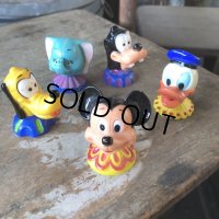 80s Vintage Disney Mickey Donald Goofy Pluto Dumbo Topper Set (M676)