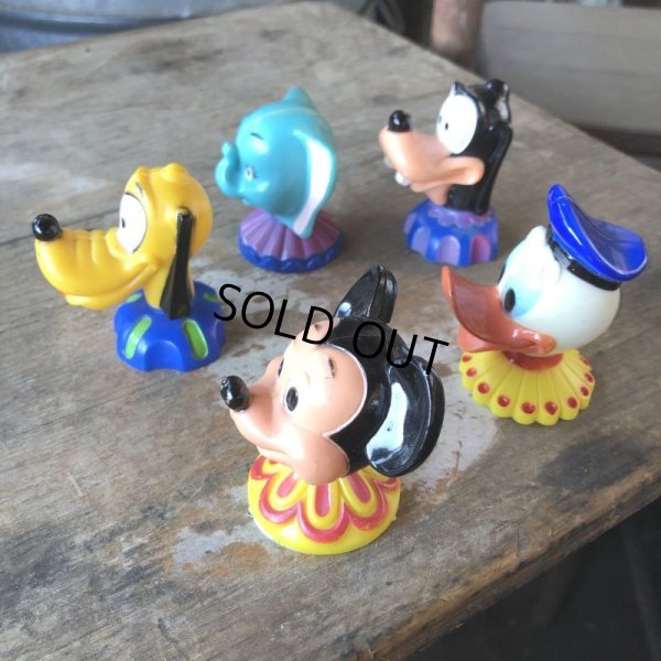 画像3: 80s Vintage Disney Mickey Donald Goofy Pluto Dumbo Topper Set (M676)