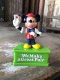 80s Vintage Disney Mickey Mouse PVC We Make Great Pair  (M679)